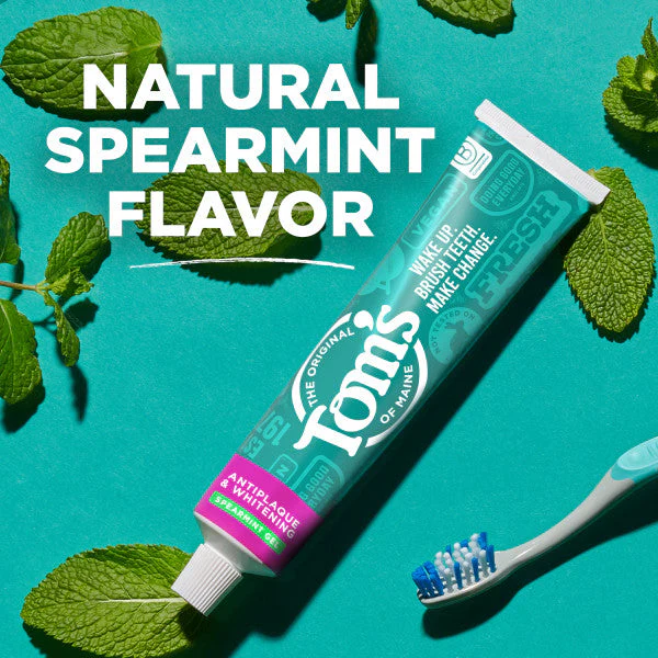 Fluoride-Free Antiplaque & Whitening Spearmint Natural Toothpaste Gel - Image 4