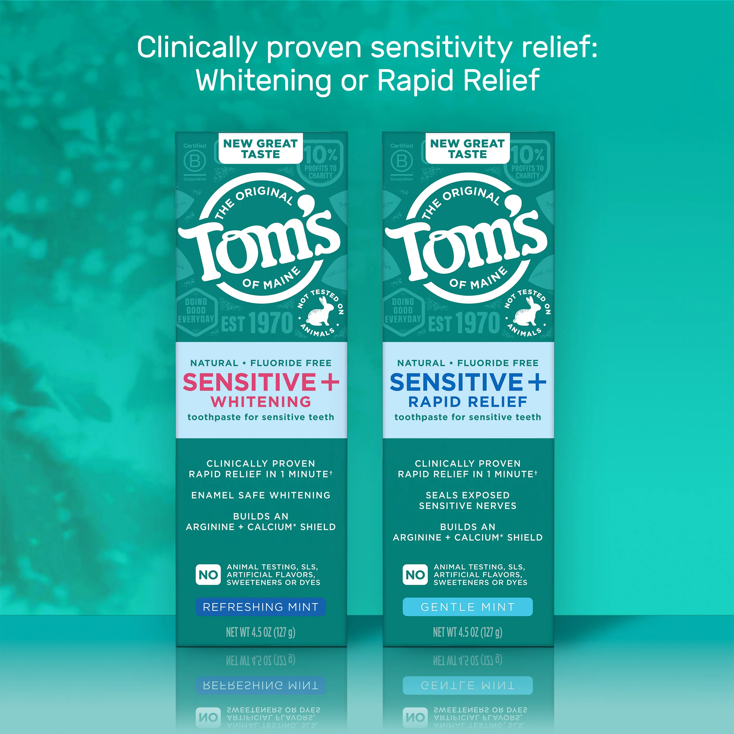 Sensitive + Whitening Fluoride-Free Refreshing Mint Natural Toothpaste - Image 10
