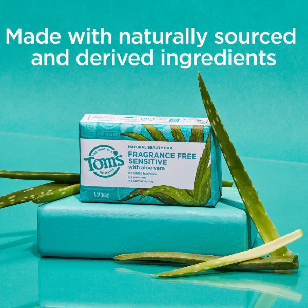 Fragrance Free, Sensitive Skin Natural Beauty Bar Soap (3 Pack) - Image 3