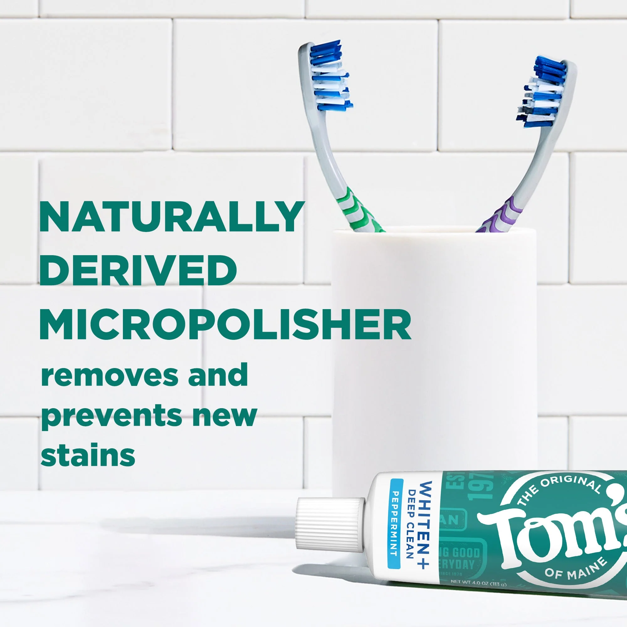 Whiten Plus Deep Clean Natural Whitening Peppermint Toothpaste - Image 6