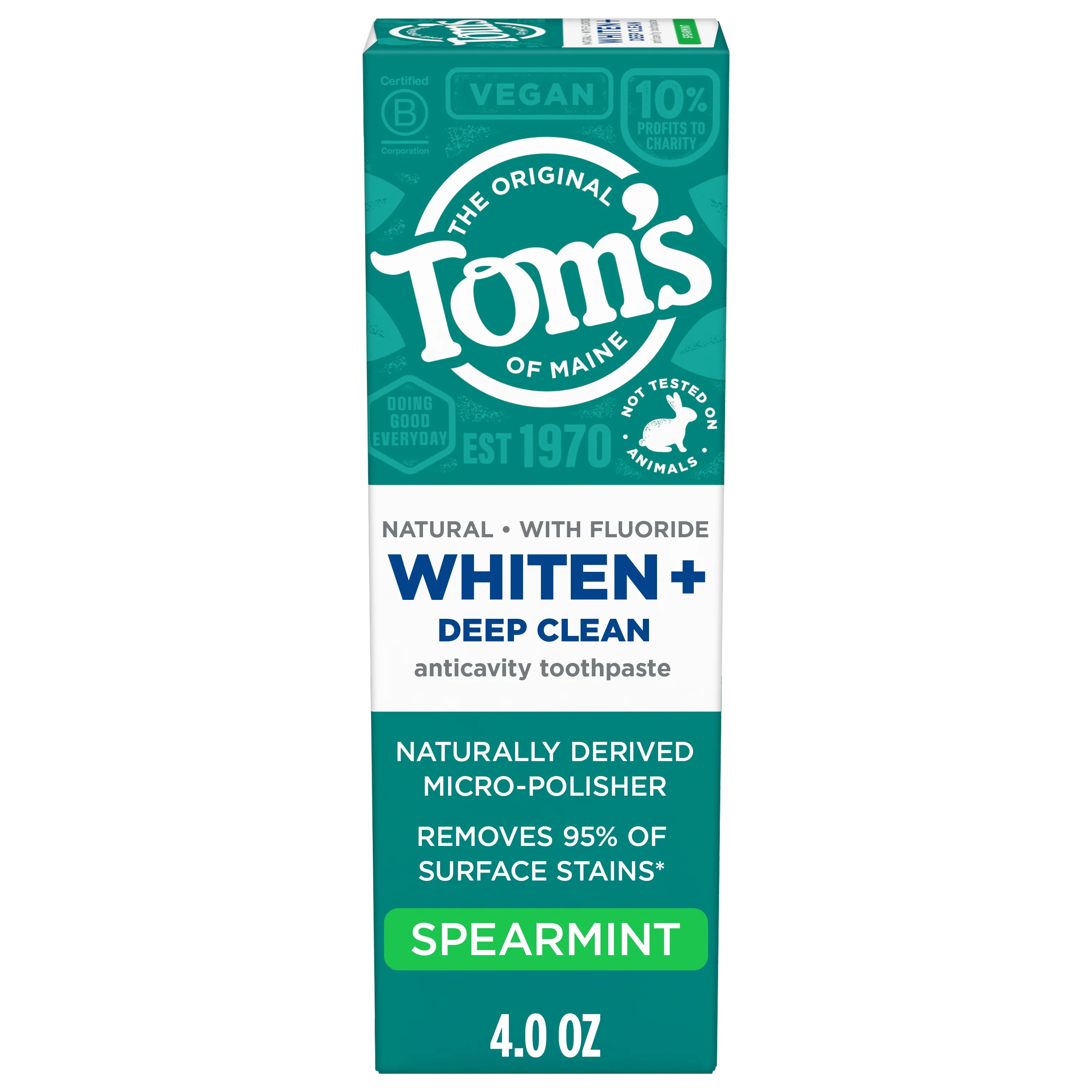 Whiten Plus Deep Clean Whitening Spearmint Natural Toothpaste - Image 8